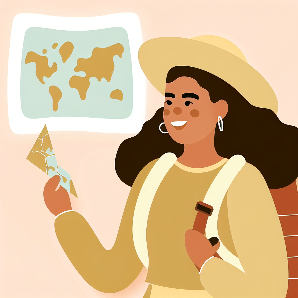 First-time traveler with backpack exploring the world